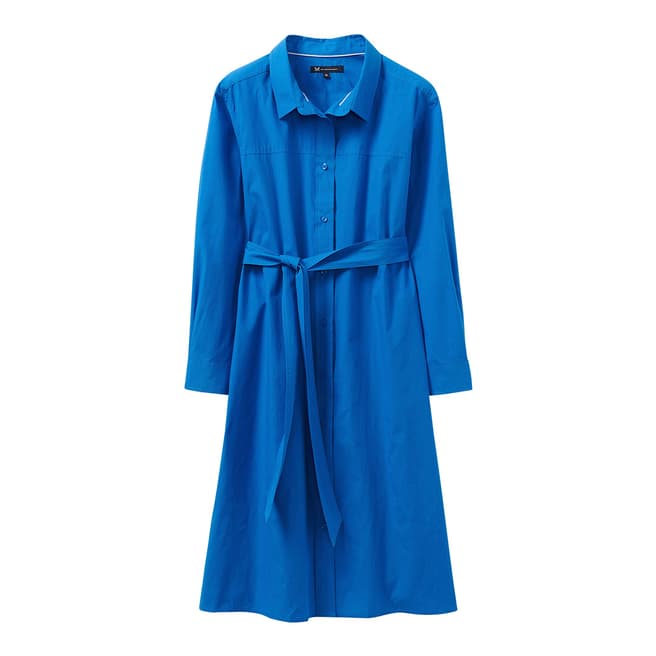 Crew Clothing Blue Cotton Shirt Dress