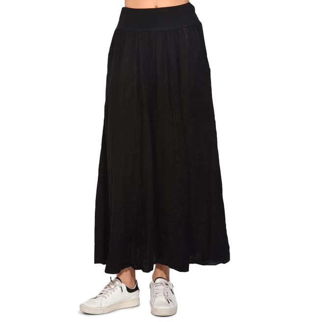 Le Jardin Du Lin Black Long Flowy Skirt