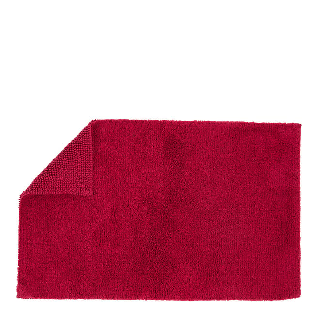 Christy Reversible Bath Rug, Raspberry