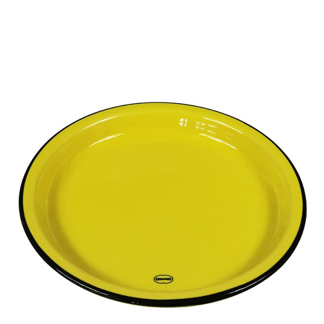 Cabanaz Set of 4  Medium Yellow Plates, 22cm