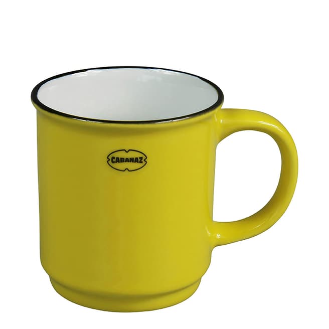 Cabanaz Set of 6 Yellow Stackable Mugs, 180ml