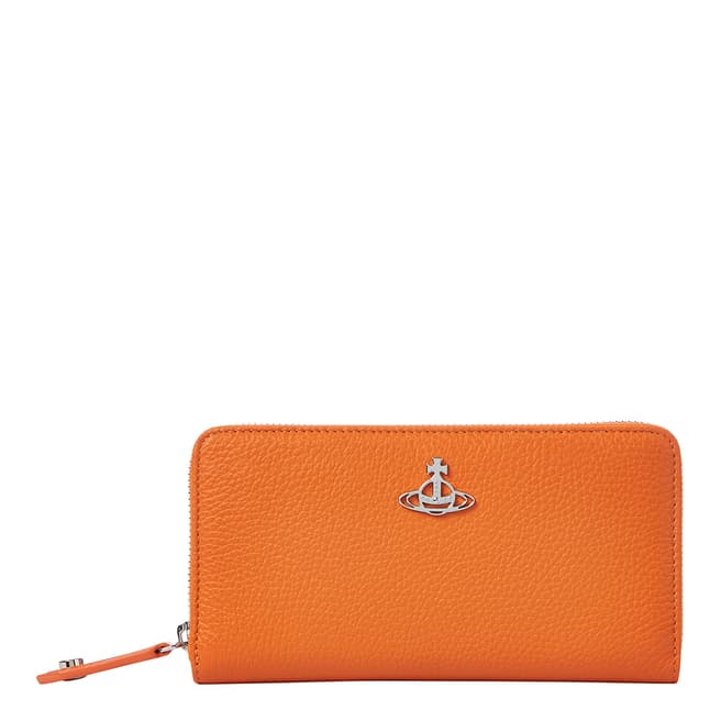 Vivienne Westwood Orange Rachel Zip Round Wallet