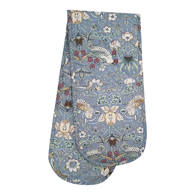 William Morris Blue Strawberry Thief Double Oven Glove