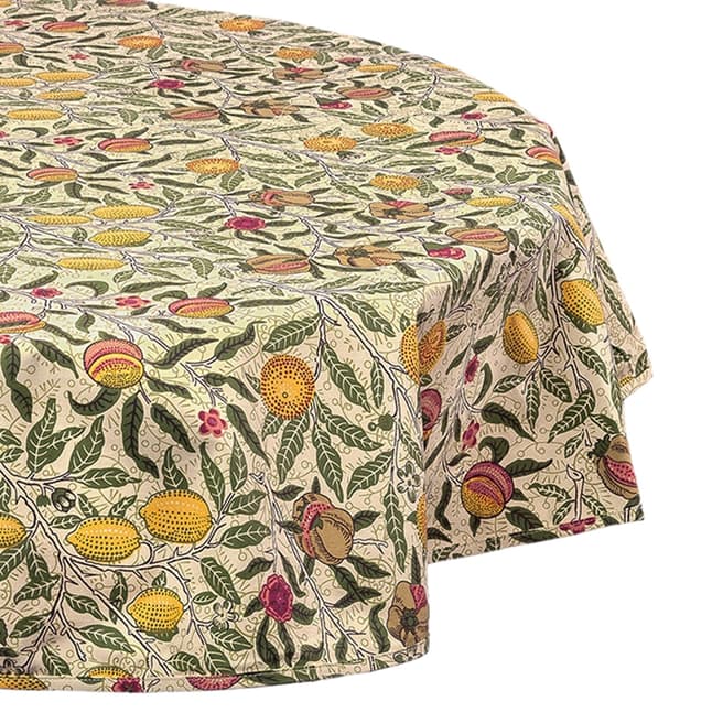 William Morris Circular Fruit Acrylic Tablecloth, 132cm