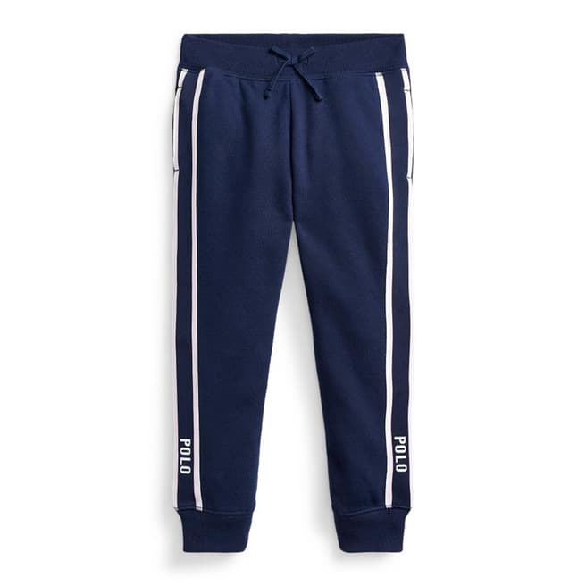 Polo Ralph Lauren Older Girl's French Navy Striped Fleece Jogger Pants