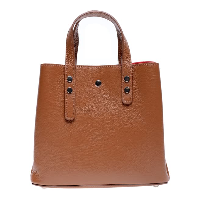 Roberta M Brown Top Leather Handbag