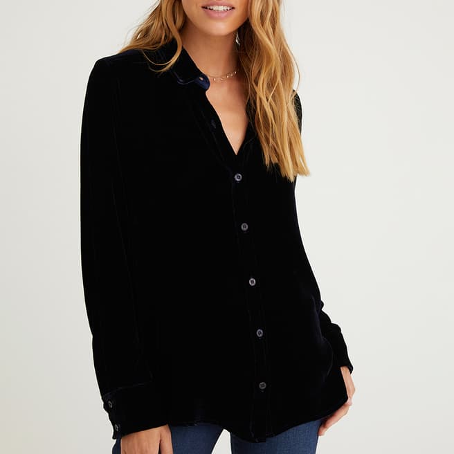 Bella Dahl Blue Contrast Halle Shirt