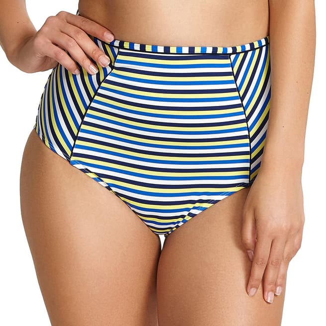 Panache Blue/Yellow Summer High Waist Brief