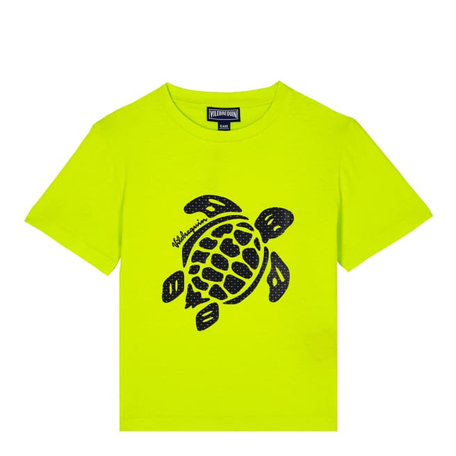 Vilebrequin Boy's Green Tangon 3D Turtle Tee Shirt