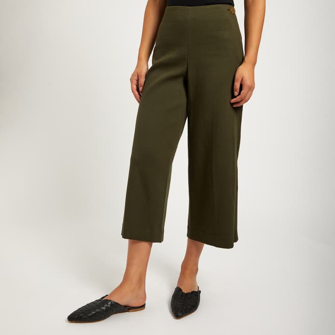 Vince Khaki High Waisted Tailored Trousers