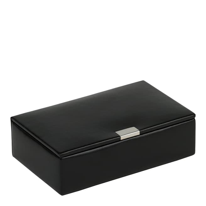 WOLF Black Heritage Vegan Leather 8 Piece Cufflink Box