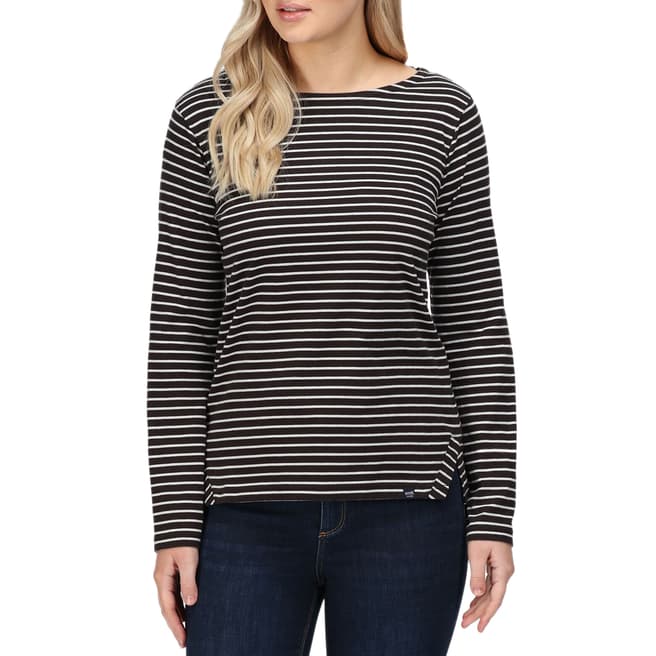 Regatta Black/White Cotton Breton Top