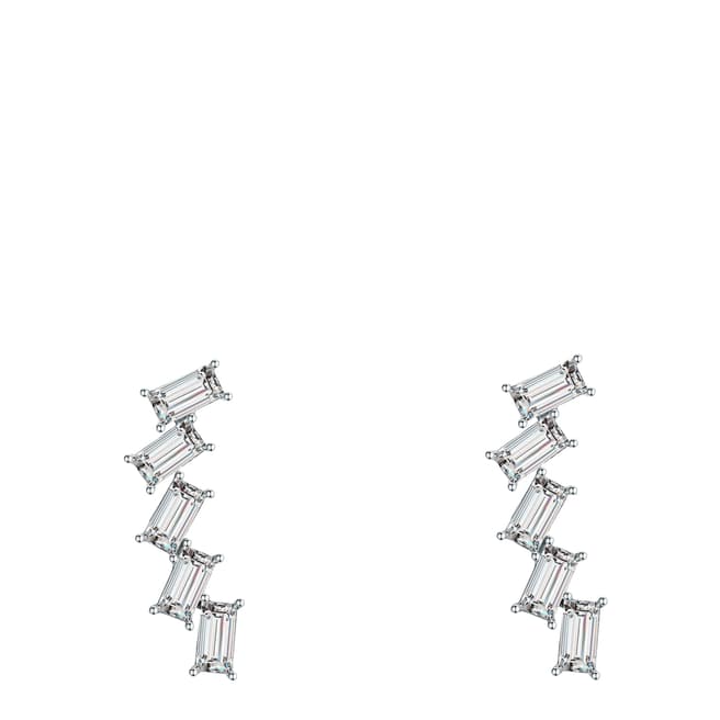 Saint Francis Crystals Silver Swarovski Stud Drop Earrings
