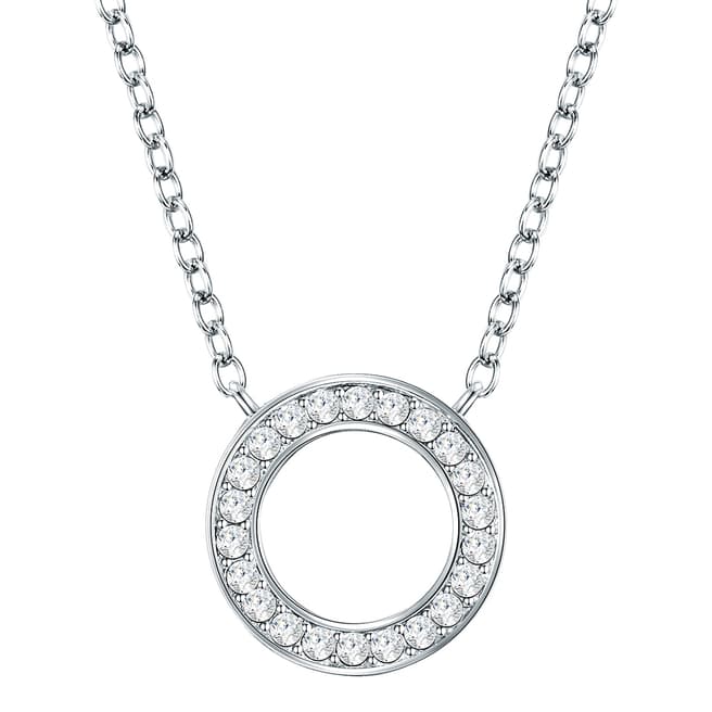 Saint Francis Crystals Silver Swarovski Crystal Hoop Necklace