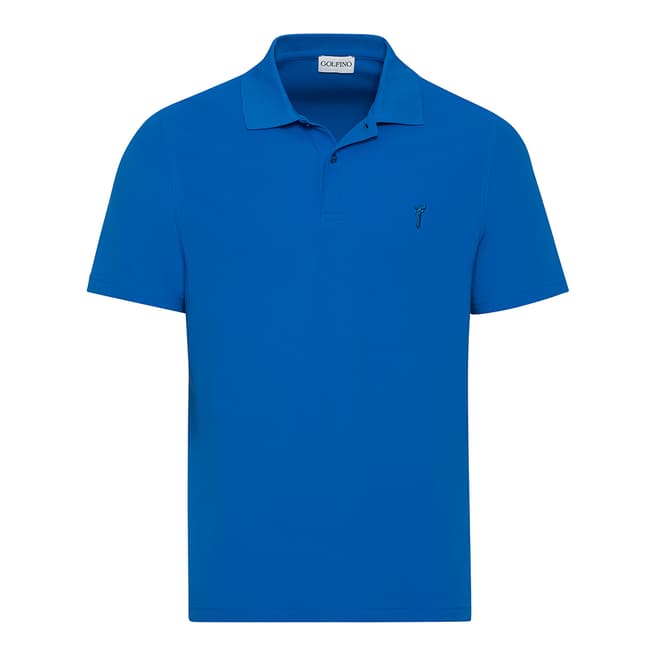 GOLFINO Blue Quick Dry Polo Shirt