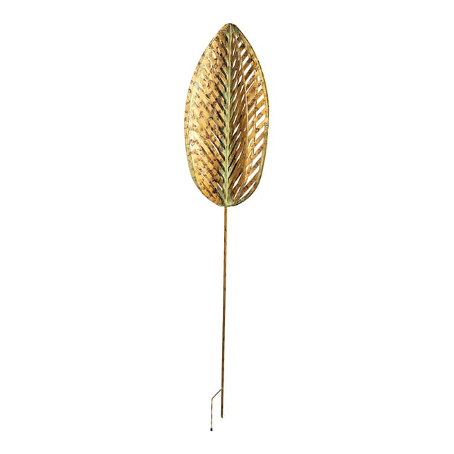 Fallen Fruits Verdigris Leaf Garden Stake