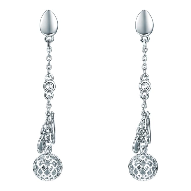 Saint Francis Crystals Silver Drop Swarovski Earrings
