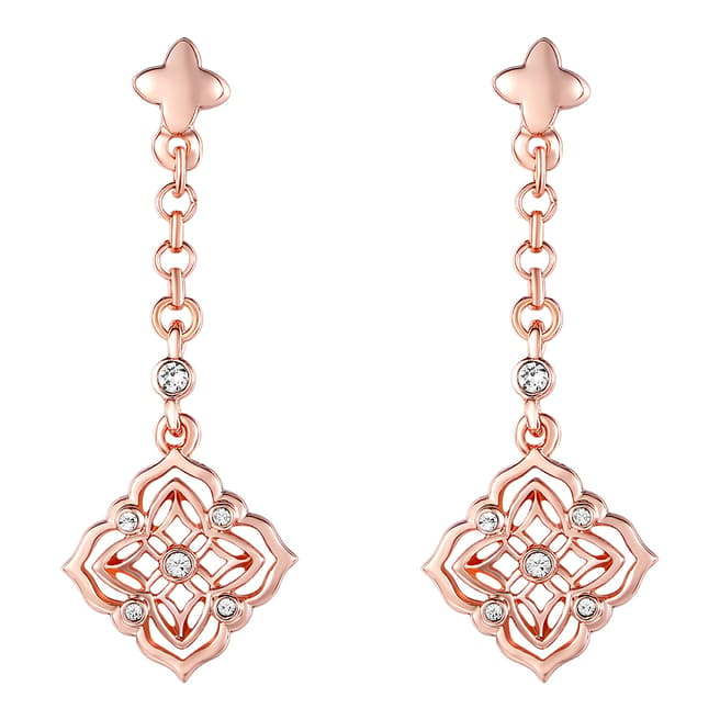 Saint Francis Crystals Rose Gold Swarovski Drop Earrings
