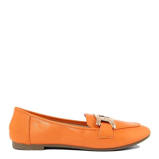 LAB78 Orange Chain Detail Loafers