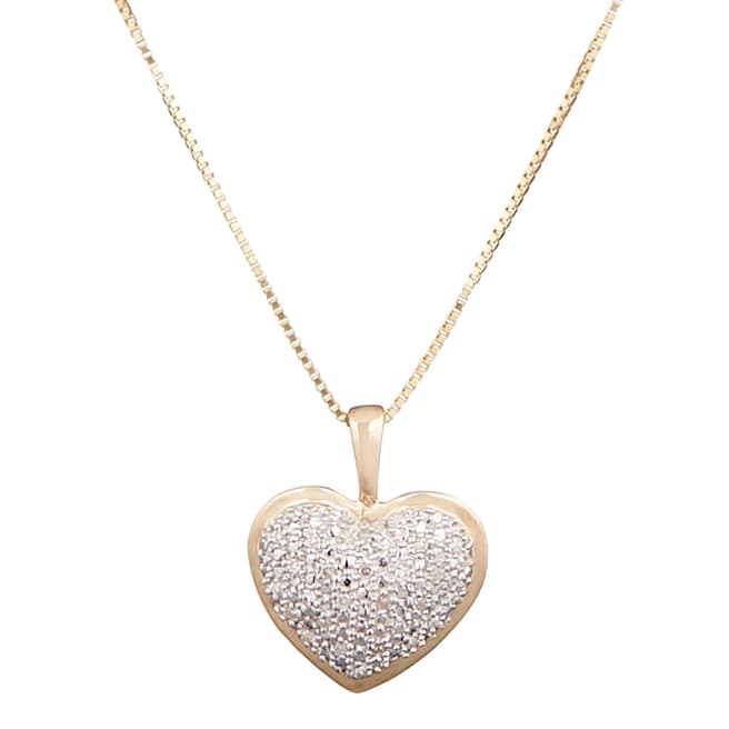 Diamond And Co Gold "Heart" Diamond Pendant Necklace