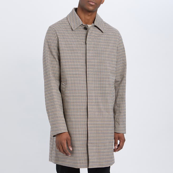 Gianni Feraud Check Buttoned Mac