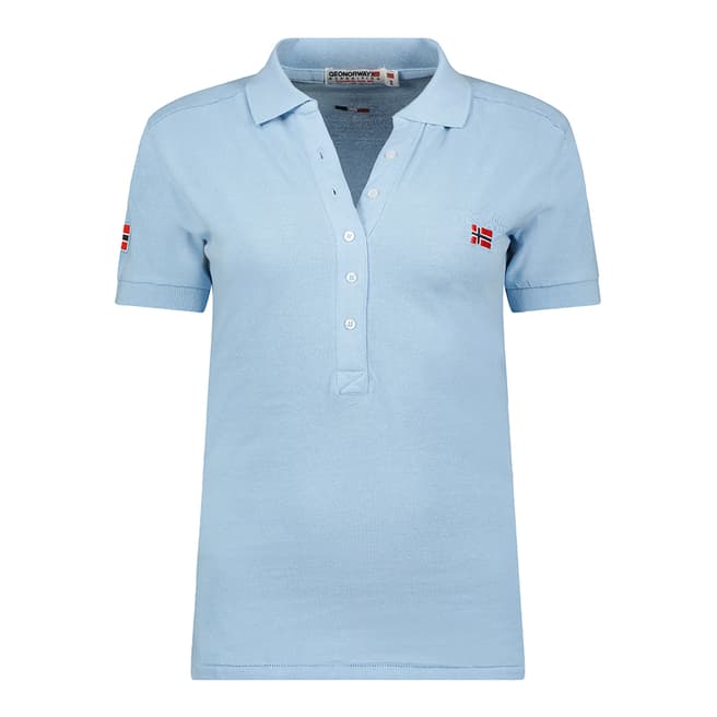 Geographical Norway Blue Cotton Polo Shirt