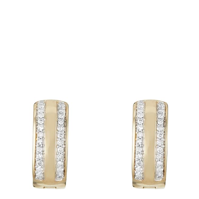 Artisan Joaillier Gold "Pavee D'Amour" Diamond Earrings