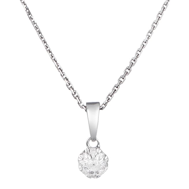 Diamond And Co Silver "Lydll"Diamond Pendant Necklace