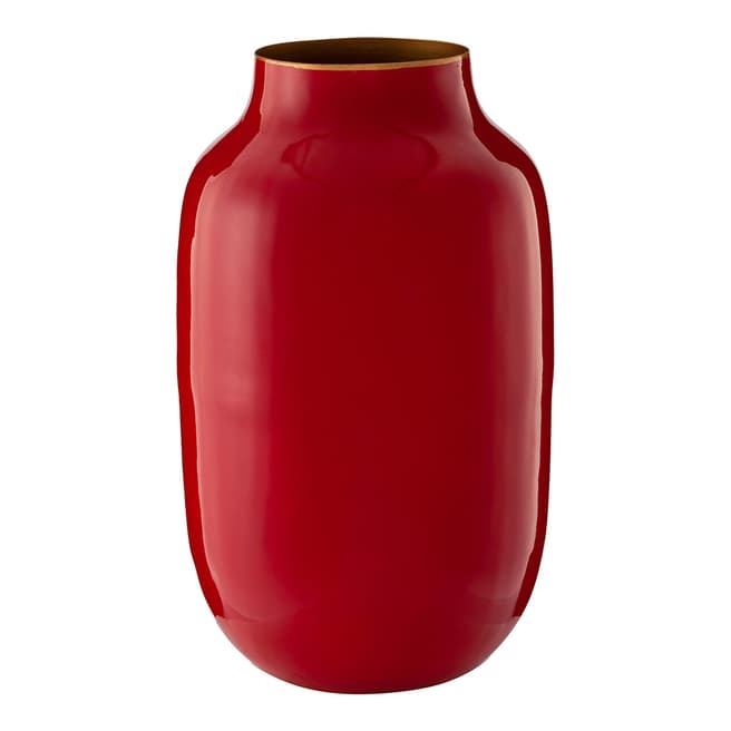 PiP Studio Mini Oval Vase Red 14cm