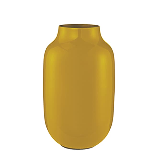 PiP Studio Metal Vase, Oval Yellow 30cm