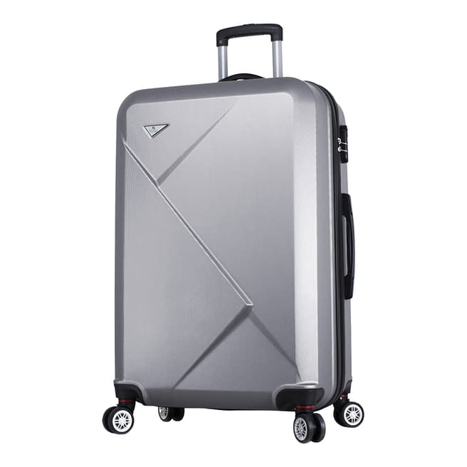 MyValice Grey Large Diamond Suitcase