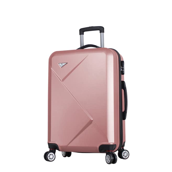 MyValice Rose Gold Cabin Diamond Suitcase