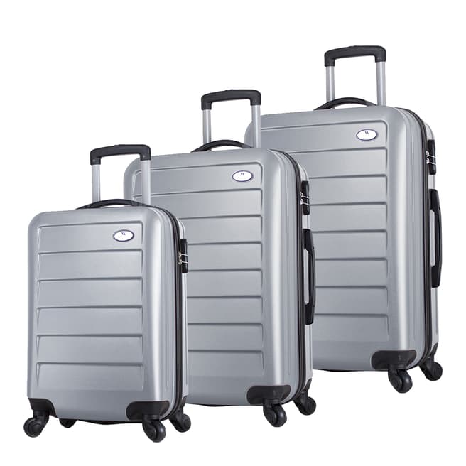 MyValice Grey Set Of 3 Suitcases