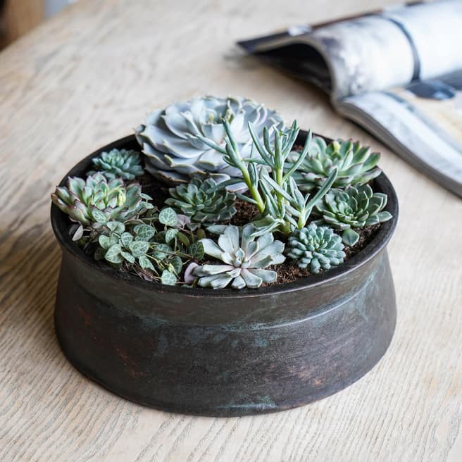 Ivyline Kew Handthrown Statement bowl Old Bronze, 38cm