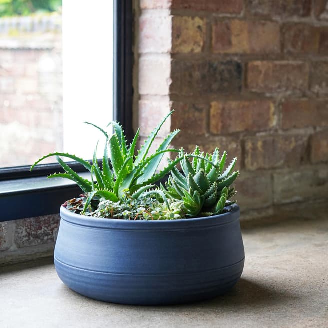 Ivyline Kew Handthrown Statement Bowl Azurite, 30cm