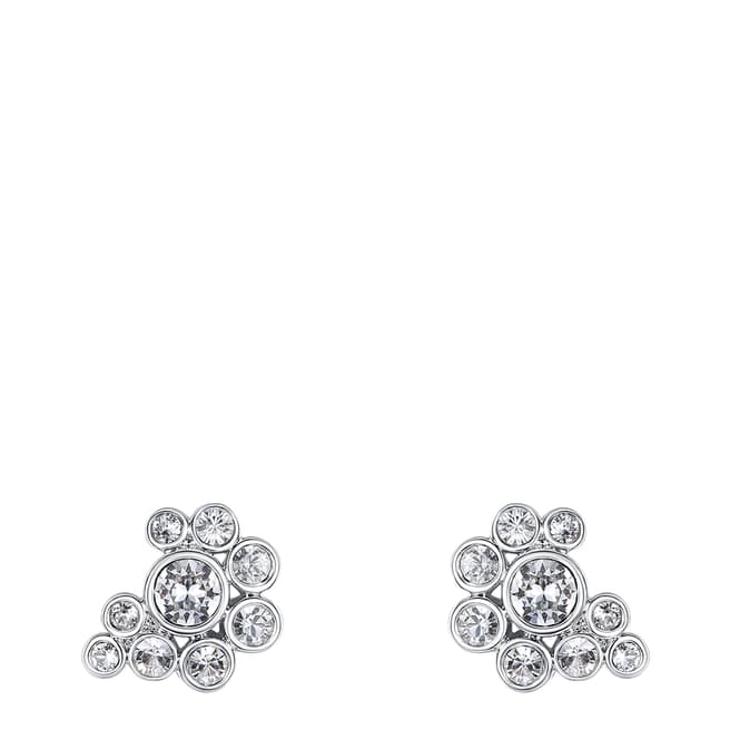 Saint Francis Crystals Silver Stud Earring With Embellished Swarovski Crystal