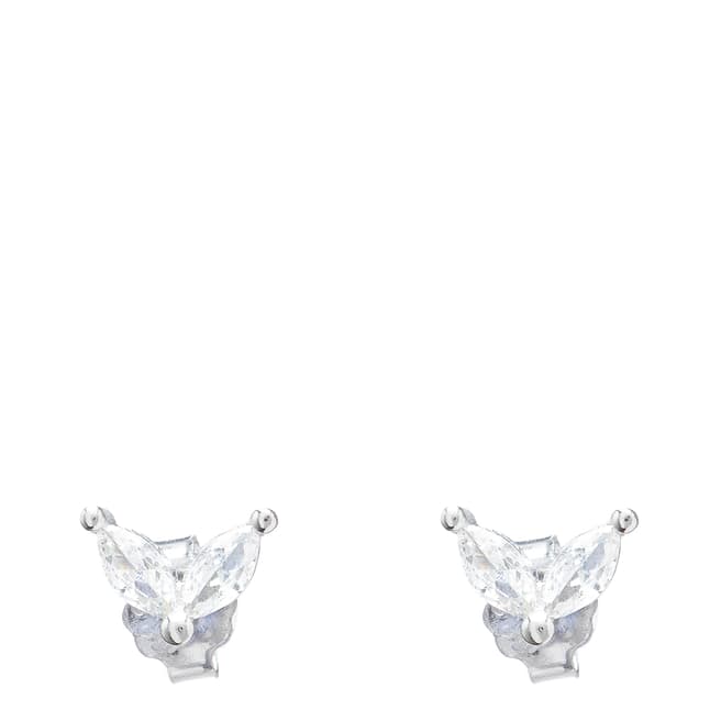 Ma Petite Amie Silver Butterfly Stud Earrings