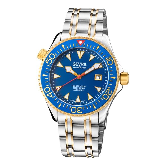 Gevril Men's Hudson Yards blue two tone Swiss Watch