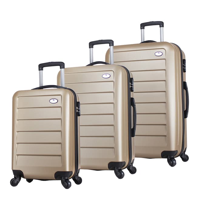 MyValice Gold Set Of Three Gold Suitcases