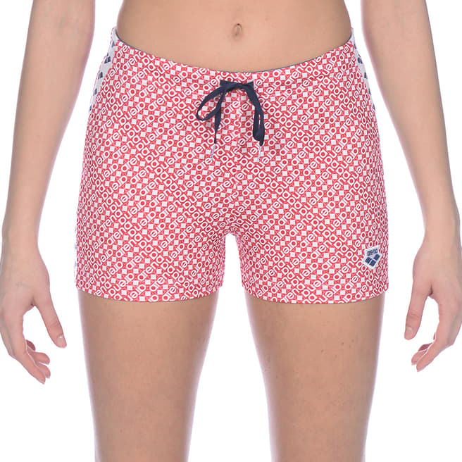 Arena White/Red/Navy Lorella Team Shorts