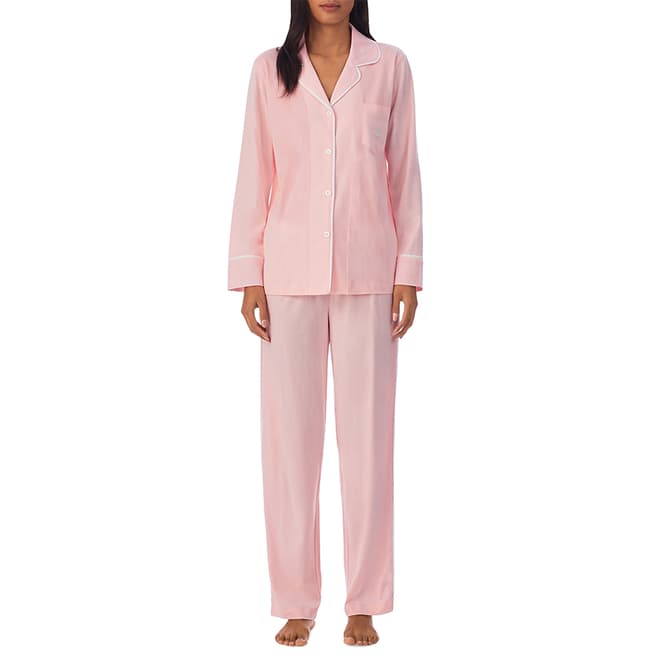 Lauren Ralph Lauren Pink Notch Collar Pyjama Set