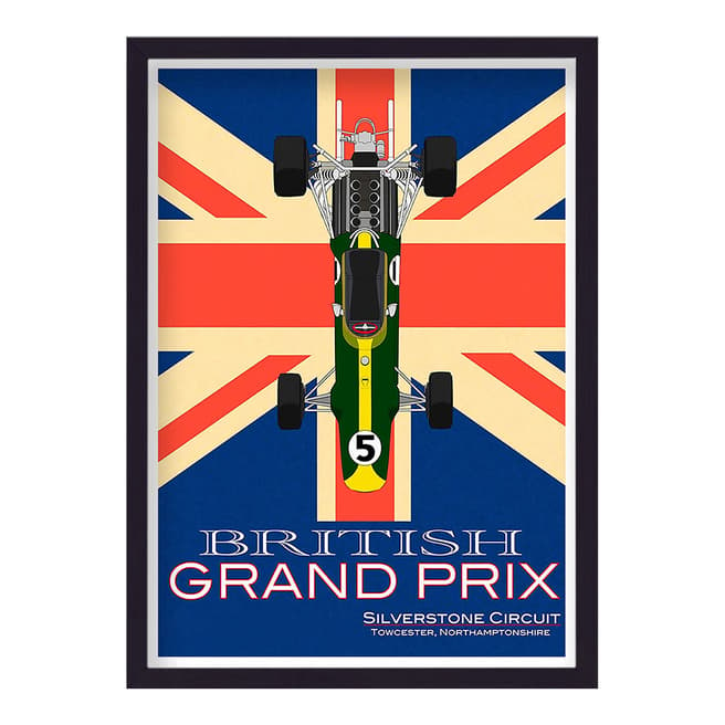 Formula One British Grand Prix Graphic 44x33cm Framed Print