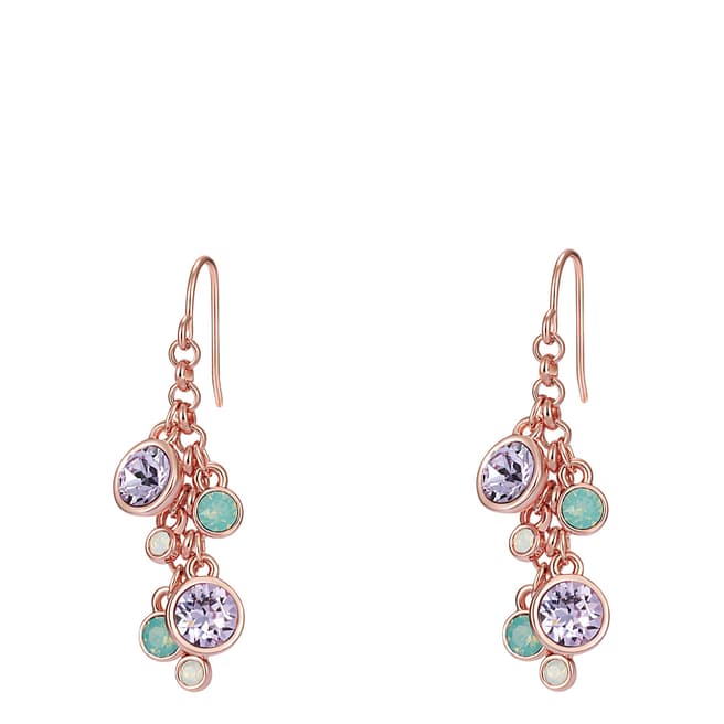 Saint Francis Crystals Rose Gold Embellished Swarovski Crystal Drop Earrings