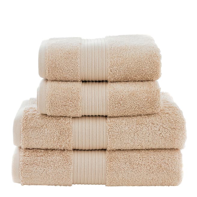 The Lyndon Company Bliss Pima 4 Piece Towels Bale, Biscuit