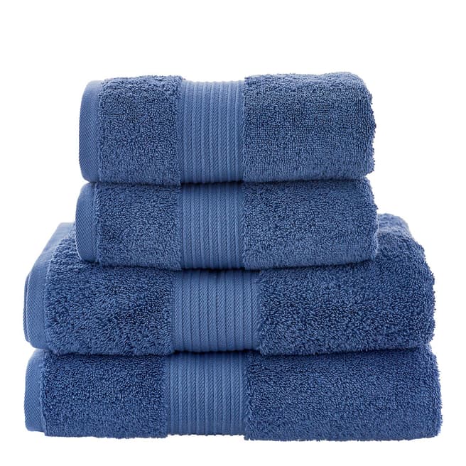 The Lyndon Company Bliss Pima 4 Piece Towels Bale, Denim