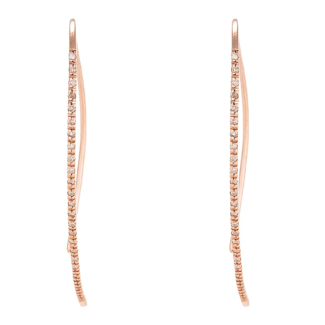 Diamantini Rose Gold Loop Hanging Earrings