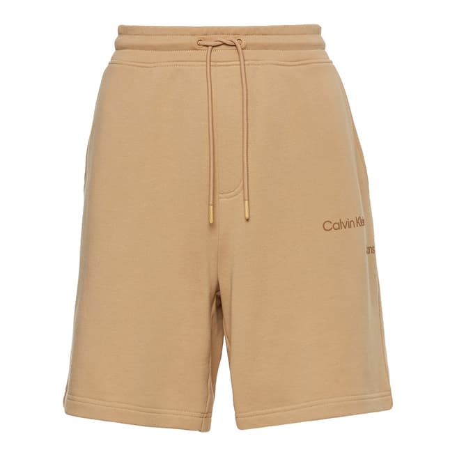 Calvin Klein Boy's Tan Relaxed Cotton Blend Shorts