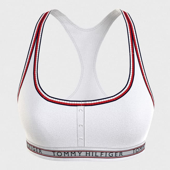 Tommy Hilfiger White Signature Tape Bralette