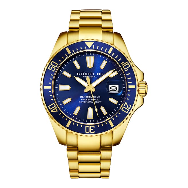 Stuhrling Men's Gold/Blue Watch