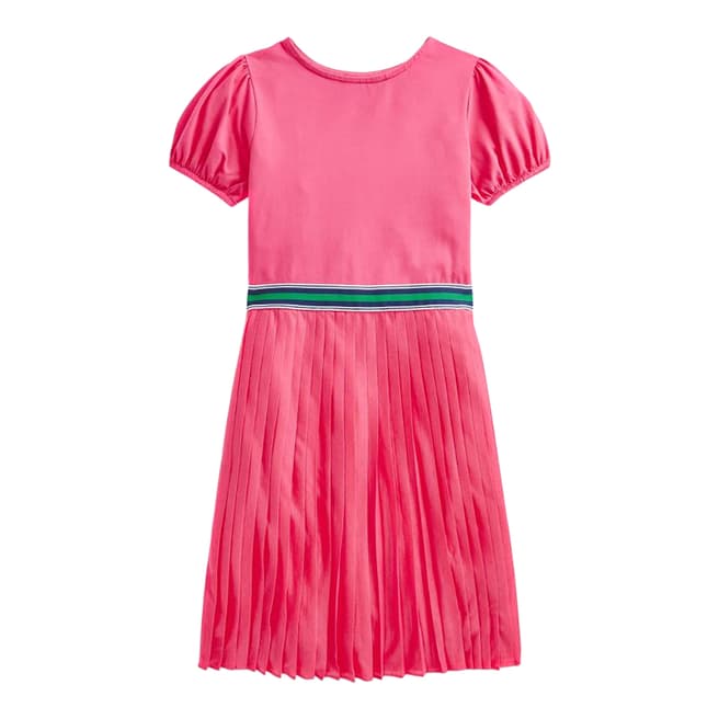 Polo Ralph Lauren Older Girl's Pink Pleated Cotton Blend Dress